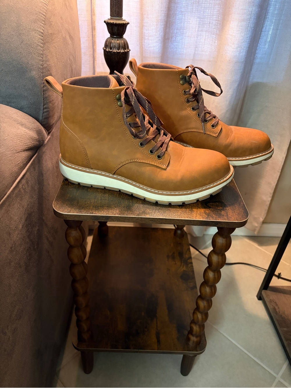 Goodfellow & Co Tan Lace-Up Boots